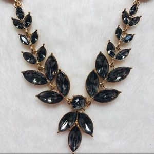 Olive leaf statement necklace